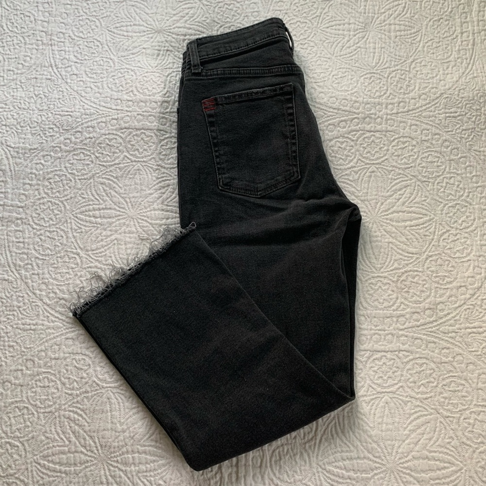 BDG - high waist crop kick flare - washed black